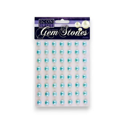 Picture of ICON CRAFT GEM STONES PEARL BLUE - 56 PIECES